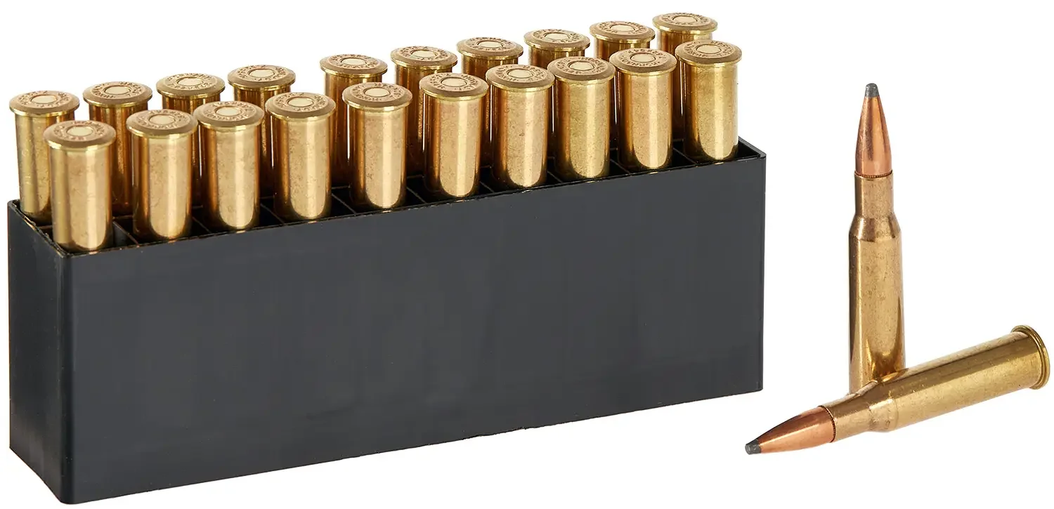 Набої нарізні Hornady 7,62/54 R куля SP маса 150 гр.  (9.7 г) латун. гільз.