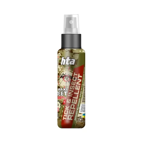 Репелент-спрей HTA MAXI DEET 100% Tick & Insect Repellent 100 мл