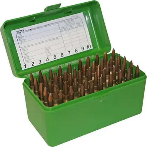Кейс для патронів MTM 243 308 Win Green
