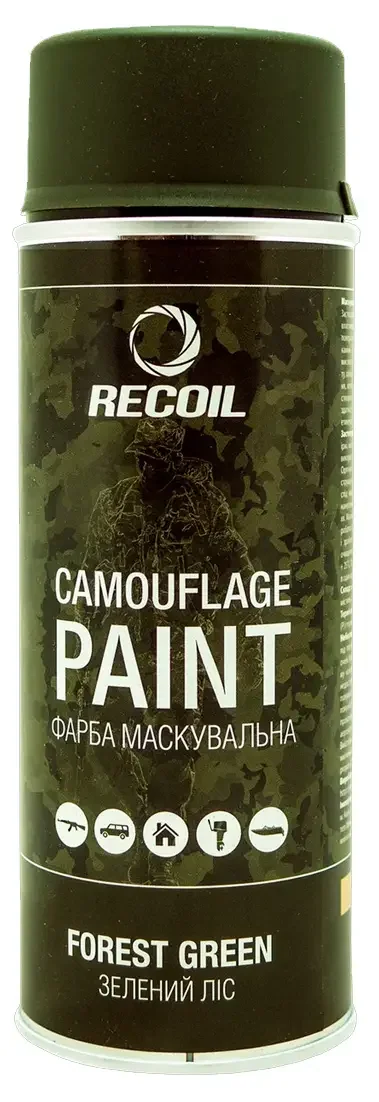 Фарба маскувальна аерозольна RecOil Green Forest 400 мл