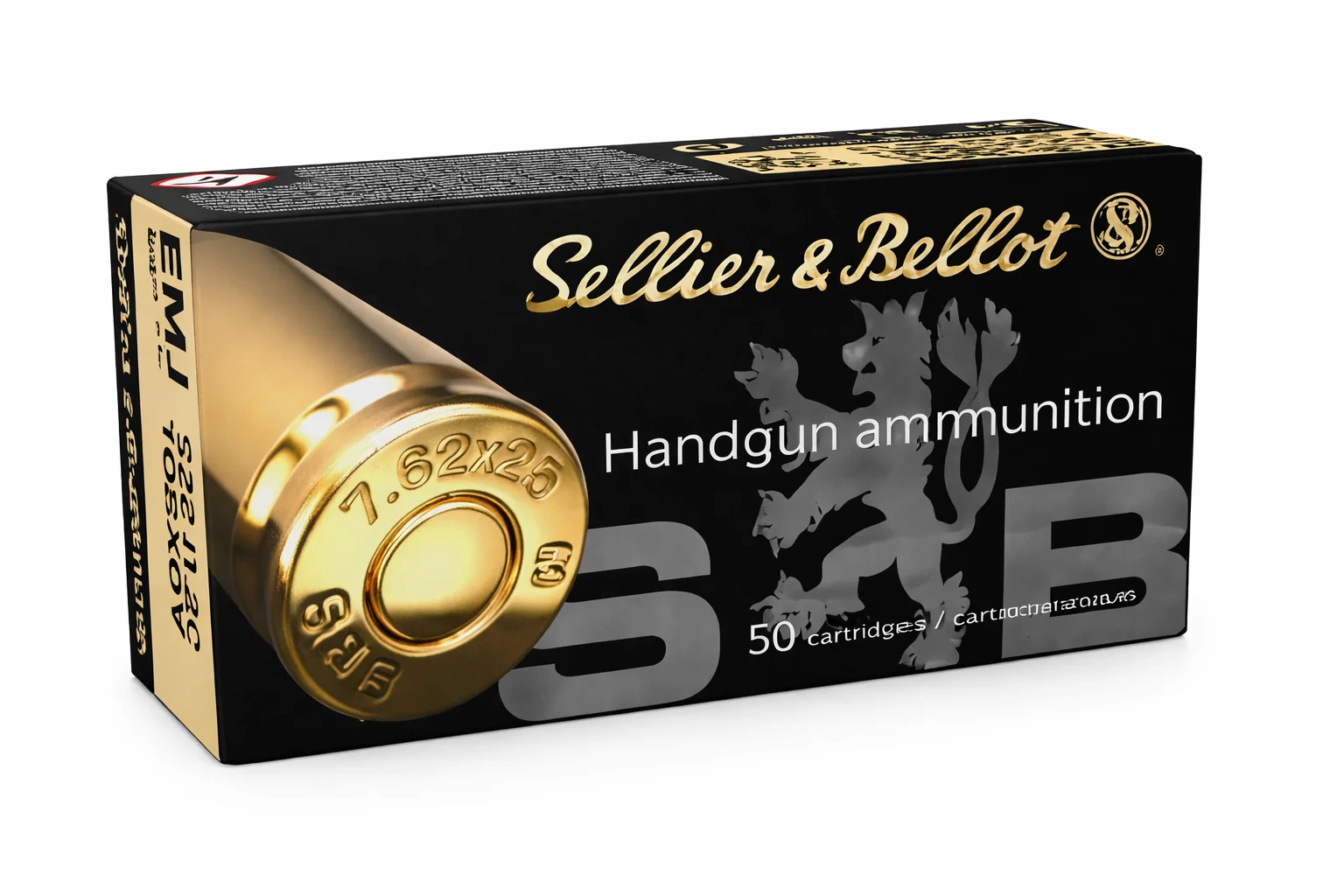 Набої нарізні Sellier & Bellot FMJ 7,62х25 TOKAREV 5,5 г / 50 шт/уп