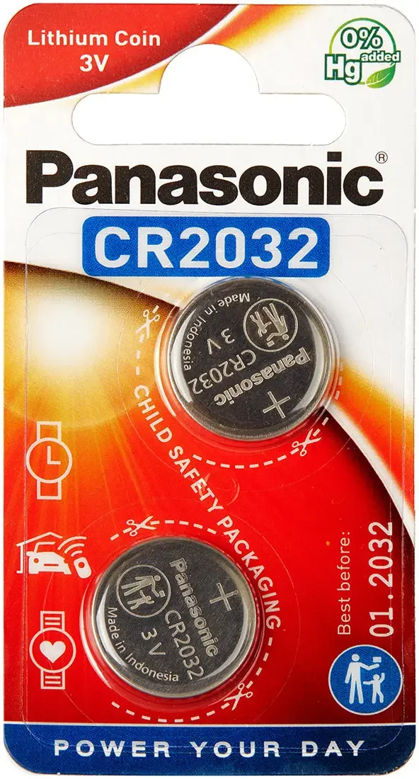 Батарея Panasonic CR2032 Lithium BLI 2