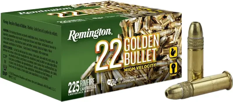 Набої нарізні Remington Golden Bullet High Velocity HP кал .22 LR куля маса 36 гр (2.3 г)