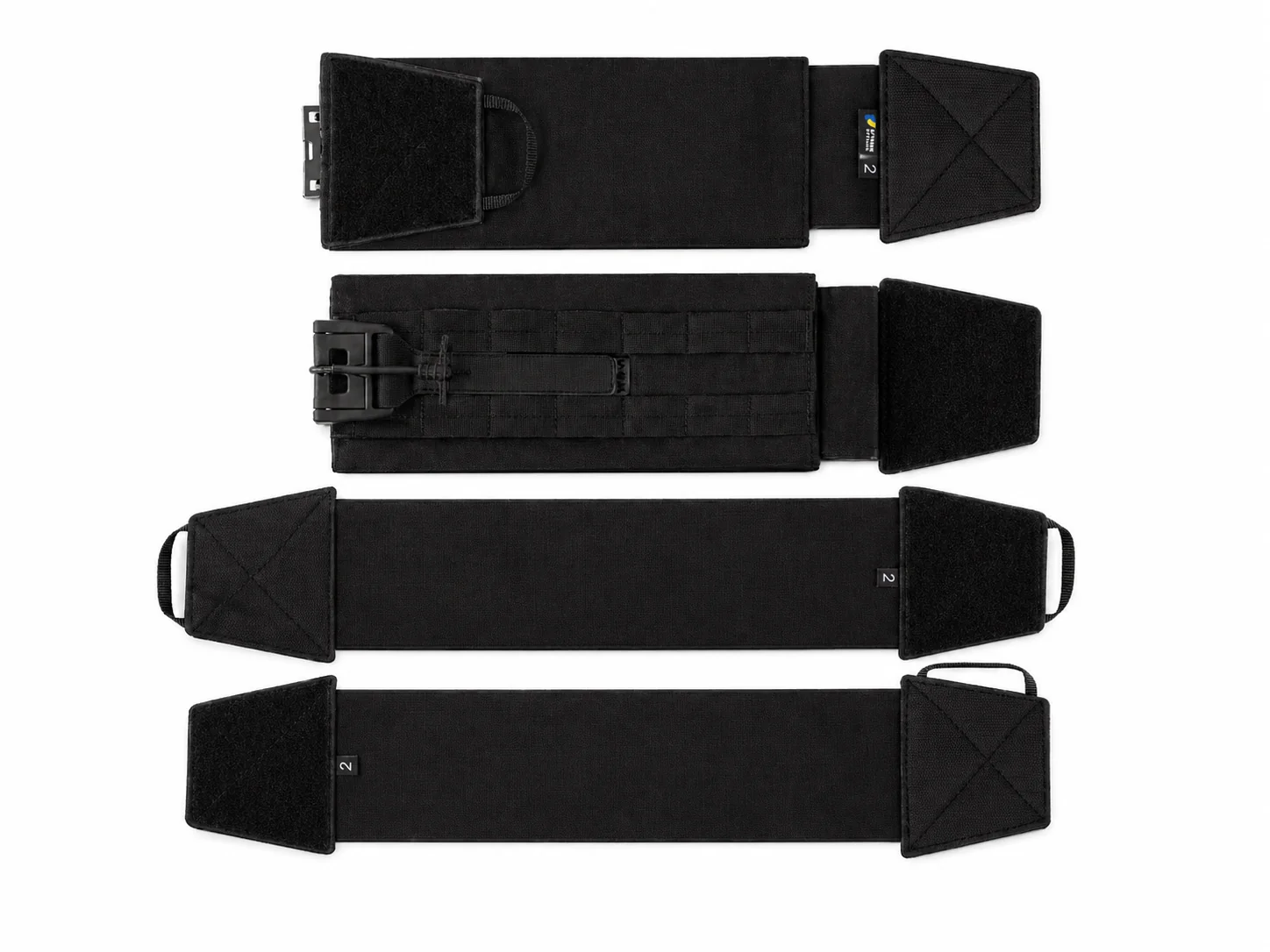 Камербанди для плитоноски U-WIN AGILE 2M ROC 40 Cordura 1000 Black Розмір 2