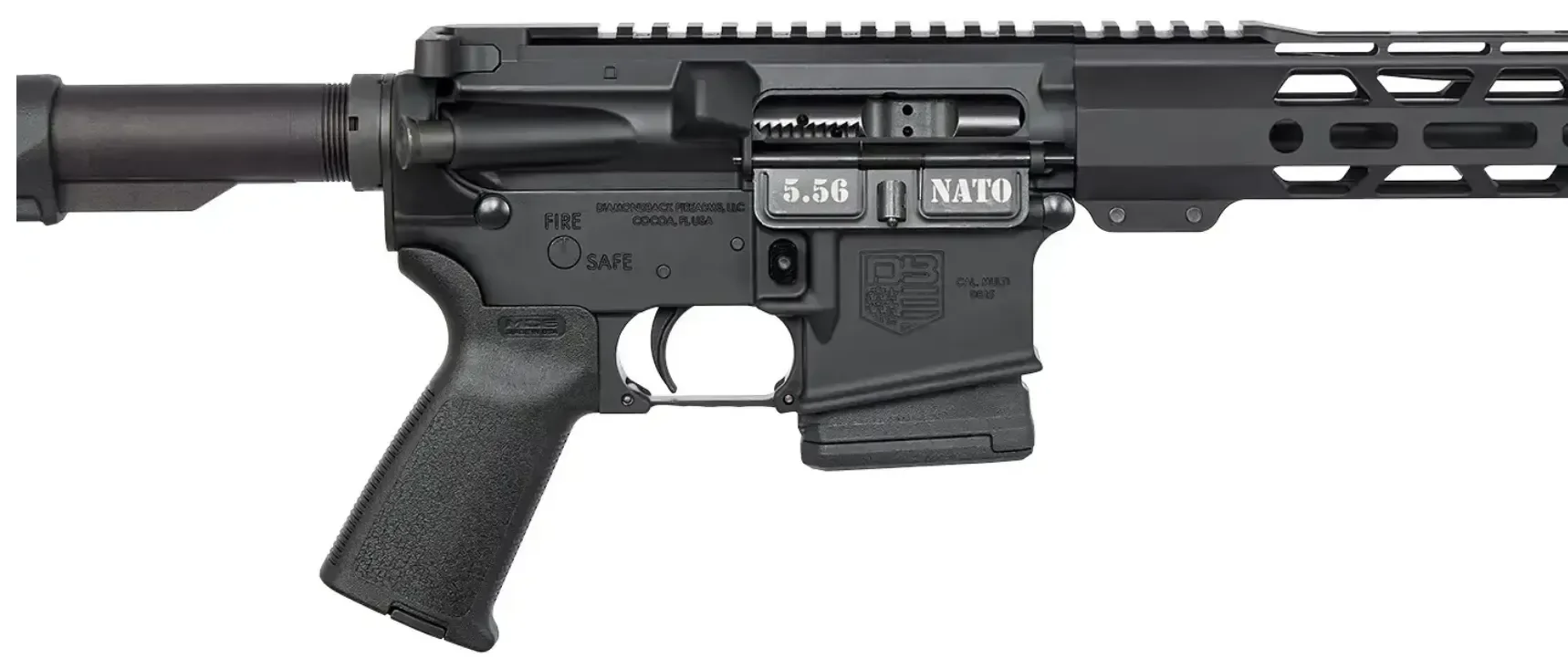 Карабін нарізний Diamondback DB15 BLACK 16'' M-LOK 223 Rem - зображення 4