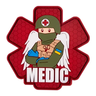 Шеврон Brand Element Військовий медик Red