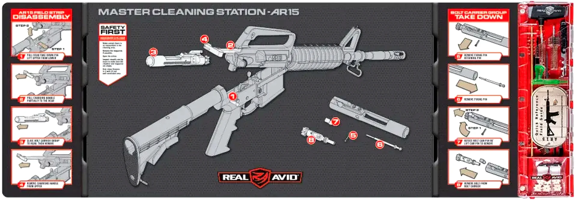 Набір для чищення Real Avid Master Cleaning Station AR-15